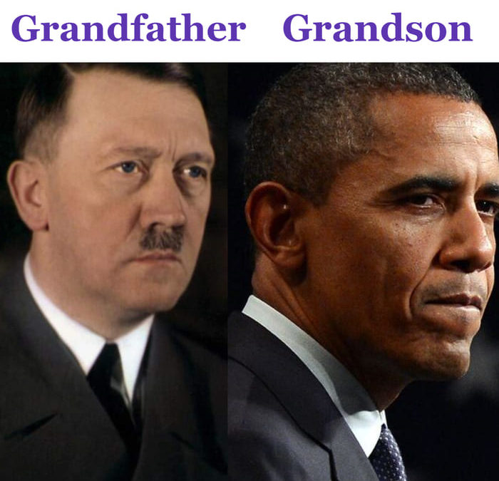 Adolf Hitler, Grandfather, Barrack Obama, Grandson, DibirdShow